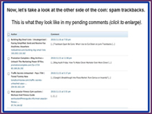 Spam trackbacks in pending comments